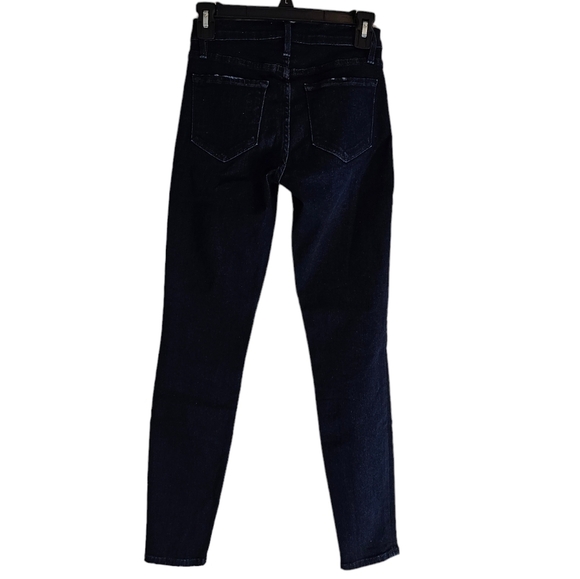 Frame Denim Le Skinny De Jeanne Crop Blue Jeans 25 Preowned - Picture 2 of 8